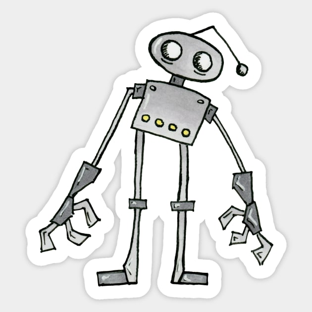 Giant Hands Robot Sticker by CuteBotss